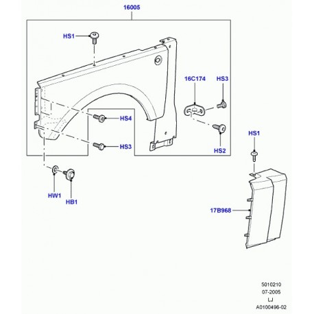 Land rover grille Range L322 (JAK000040CBB)