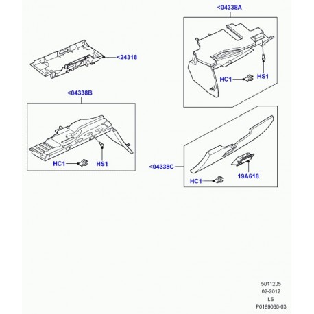 Land rover ventilation tableau de bord Discovery 3 (JBD500030HPP)