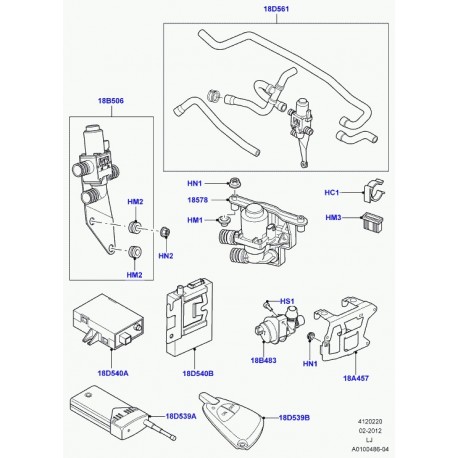 Land rover soupape de reglage d'eau Range L322 (JEO000010)