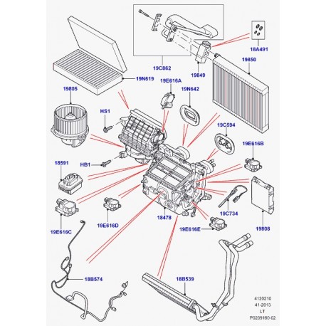 Land rover bague d'etancheite Discovery 3, Range Sport (JEP500010)