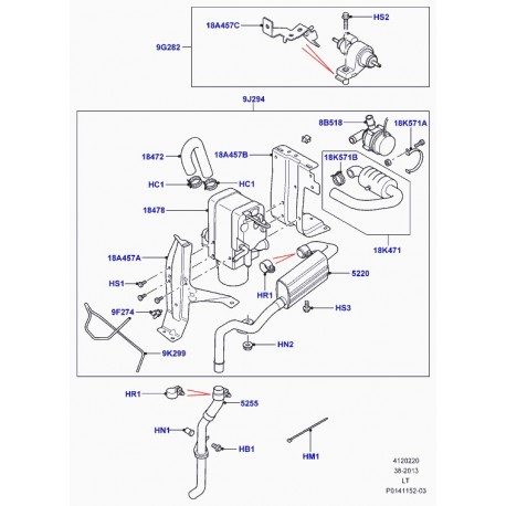 Land rover pompe Discovery 3, Range Sport (JEX000043)