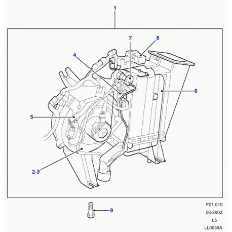 Land rover moteur ventilateur de chauffage Discovery 2 (JGC100300)