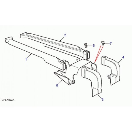 Land rover conduit d'air chauffage Discovery 2 (JKB000110)