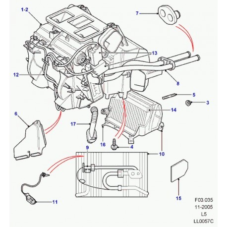 Land rover thermocontact de chauff/clim Discovery 2 (JOF100020)