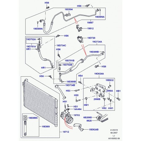 Land rover support compresseur Range L322 (JPD000050)