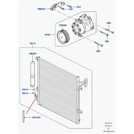 Land rover support compresseur Range Sport (JPD500130)