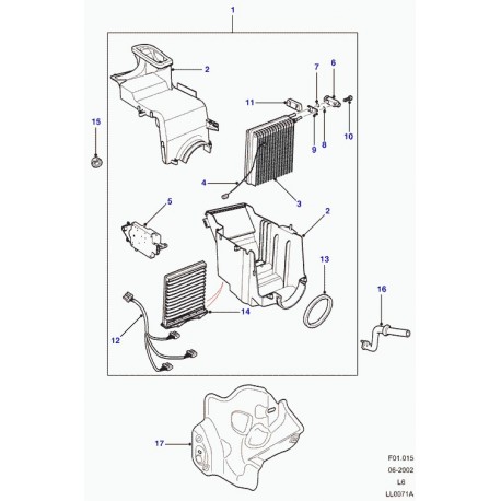 Land rover thermocontact de chauff/clim Freelander 1 (JQC000010)