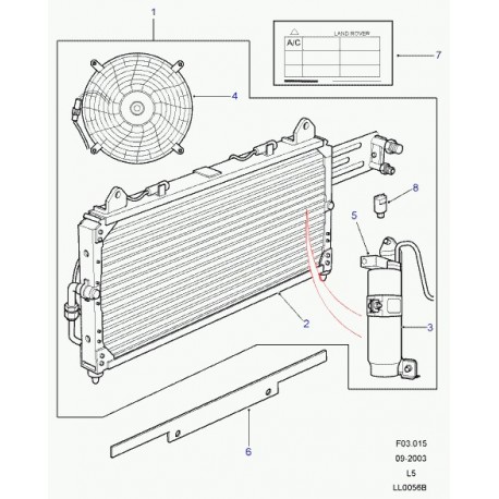 Land rover sechoir air de compresseur Discovery 2 (JRJ100550)