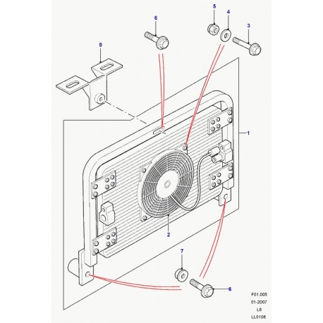 Land rover ventilateur condensateur Defender 90, 110, 130 (JRP105080)