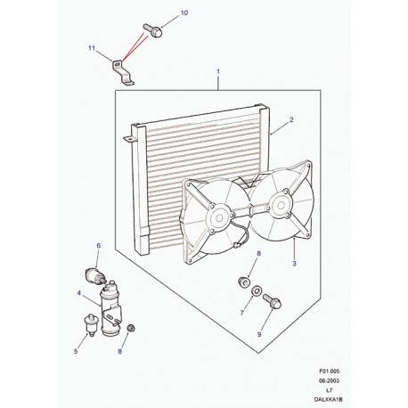Land rover interrupteur climatiseur Range P38 (JTB100370)
