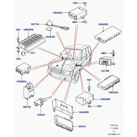 Land rover capteur-rayonnementsolaire Range L322 (JTF000020)