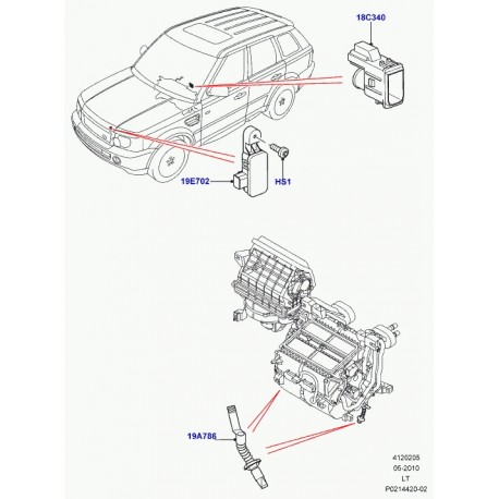 Land rover tuyau flexible d'ecoulement d'eau Discovery 3, Range Sport (JUB500170)