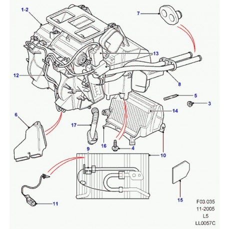Land rover moteur ventilateur de chauffage Discovery 2 (JWO100010)