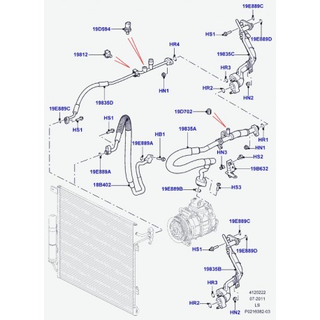 Land rover vis Defender 90, 110, 130, Discovery 3, Range L322 (JYP500110)