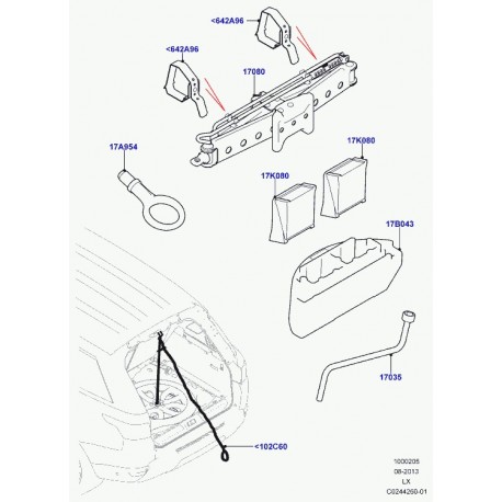 Land rover cle pour ecrous de roues Range L322,  L405,  Sport (KAL000010)