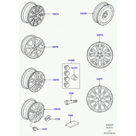 Land rover Cle antivol de roue Discovery 3 et 4 Range l322 et sport (KBM500060)