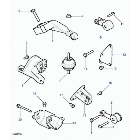 Land rover support moteur Freelander 1 (KKB000090)