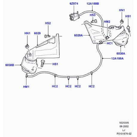 Land rover garniture insonorisation compartiment moteur Range L322 (KKB500480)