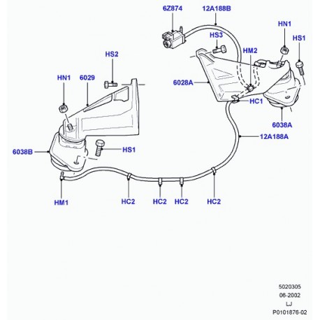 Land rover raccord a t Range L322 (KKI000010)