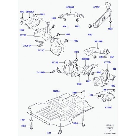 Land rover ecran compartiment moteur Range Sport (KKJ500240)