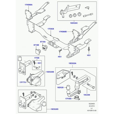 Land rover capuchon protecteur Range L322 (KNG000020)