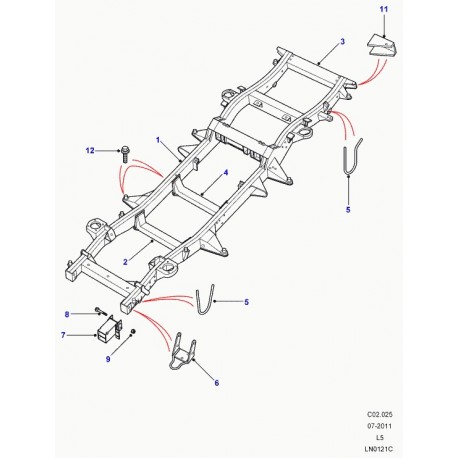 Land rover support Discovery 2 (KPB000020)