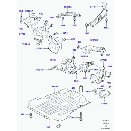 Land rover tole protectrice Discovery 3 (KRO500231)