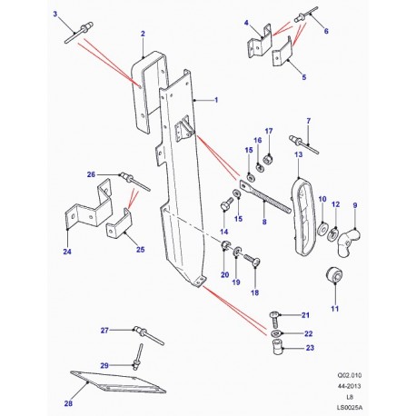 Land rover boulon Defender 90, 110, 130 (KTC500040)