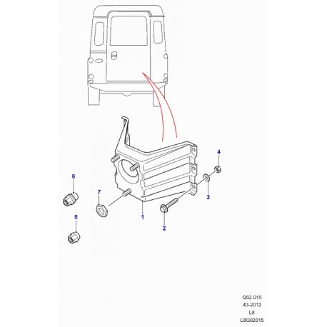 Land rover entretoise Defender 90, 110, 130 (KTD500100)