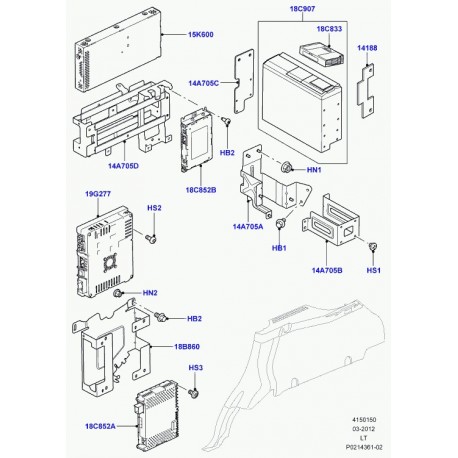 Land rover ecrou special (plastique) Range L322,  Sport (KTQ100020)