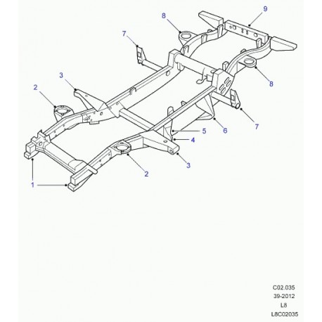 Land rover support Defender 90, 110, 130 (KVB000290)