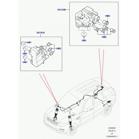 Land rover douille vanne Discovery 3, Range L322, L405, Sport (KVV500040)