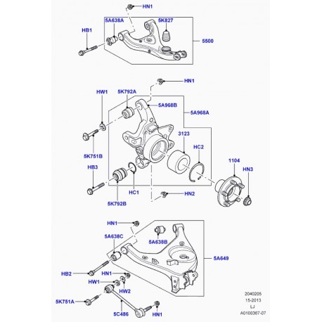 Land rover rondelle Range L322 (KYF500080)