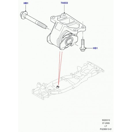 Land rover boulon Discovery 3, Range Sport (KYG500200)