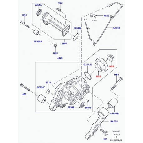 Land rover boulon Discovery 3, Range Sport (KYG500330)