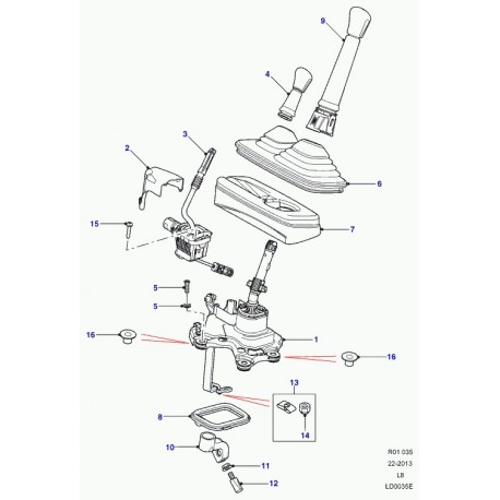 Land rover boulon Defender 90, 110, 130 (KYT500020)