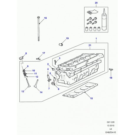 Land rover culasse Freelander 1 (LDF109380L)