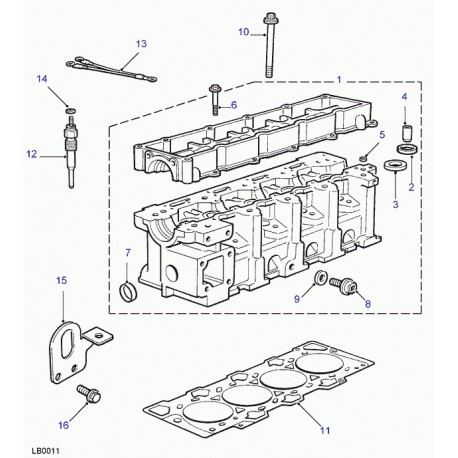 Land rover vis de fixation de culasse Freelander 1 (LDG100040L)