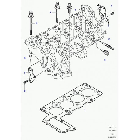 Land rover vis de fixation de culasse Freelander 1 (LDN100470L)