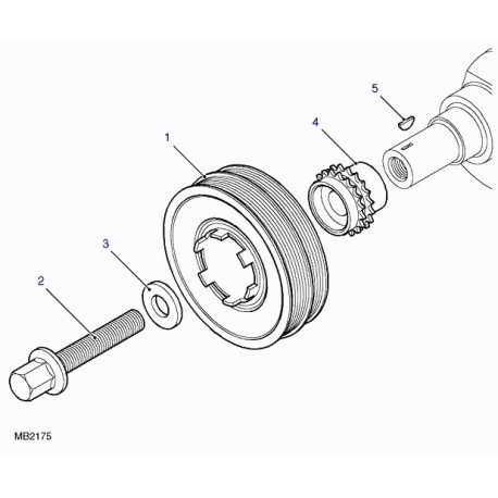 Land rover damper vilebrequin Freelander 1 (LHG100750L)