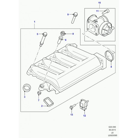 Land rover collecteur d'admission Freelander 1 (LKB109040L)