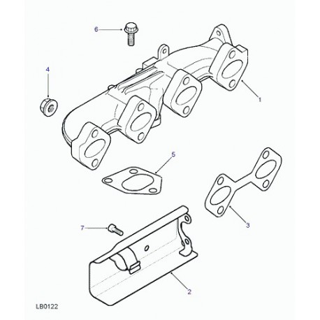 Land rover collecteur d'échappement Freelander 1 (LKC000330L)