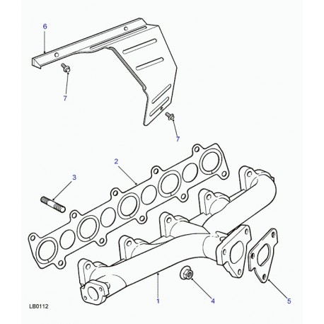 Land rover collecteur d'échappement Discovery 2 (LKC102020)