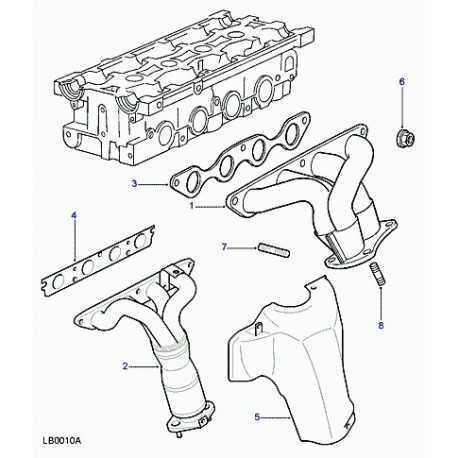 Land rover joint collecteur d'échappement Freelander 1 (LKG100300)