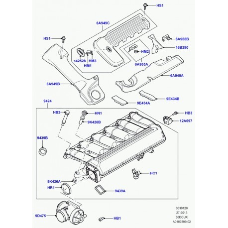 Land rover joint collecteur d'admission Freelander 1 et Range L322 (LKJ101130L)