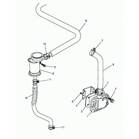 Land rover tuyau flexible Defender 90, 110, 130 et Discovery 1 (LLH500190)