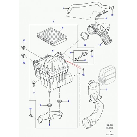 Land rover soupape ventilation de moteur Defender 90, 110, 130 (LLN500030)