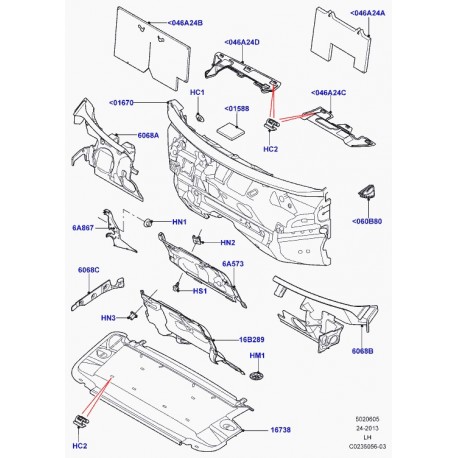 Land rover agrafe Evoque (LR000059)