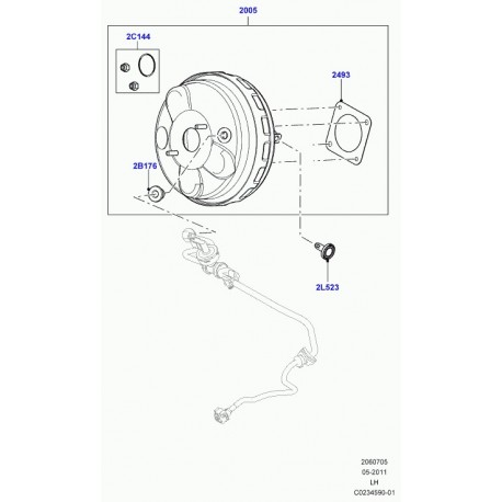 Land rover douille servofrein Evoque (LR000227)