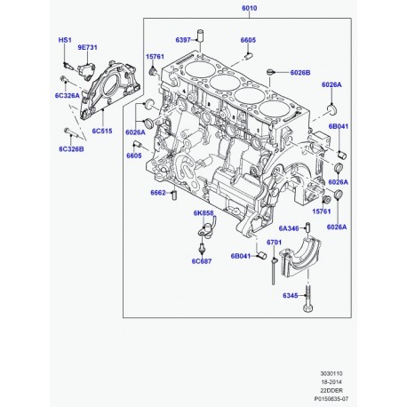 Land rover bride-bague etanch.ar vilebreq. Evoque (LR000644)